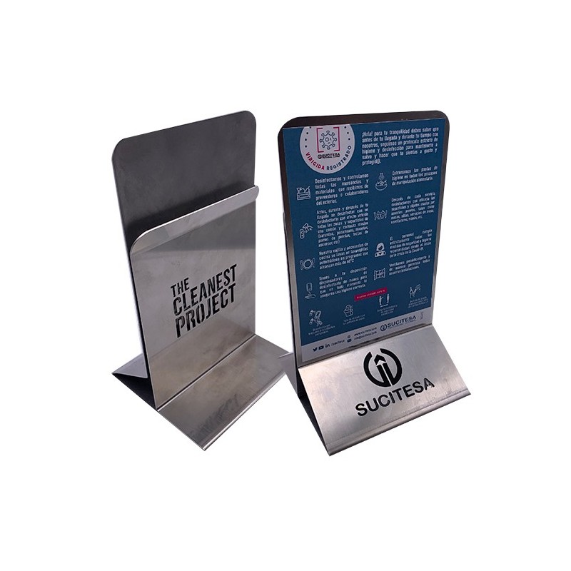 Menu support inox